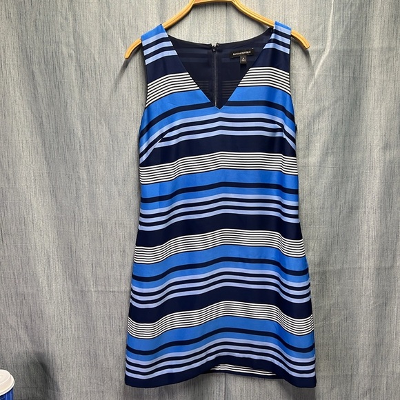 Banana Republic blue striped dress size 6 - Picture 2 of 8